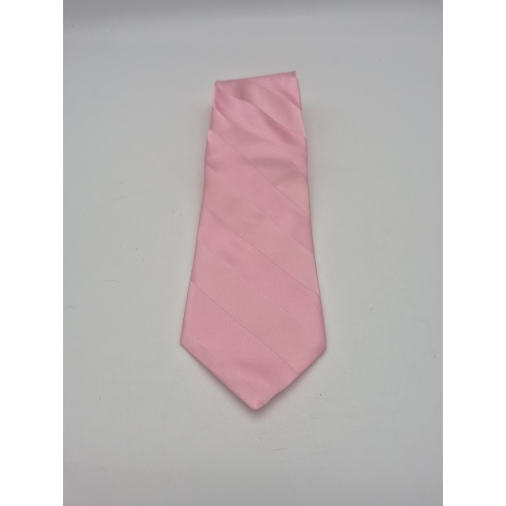 City of London Tie Mens Pink Stripes  Silk Polka Dot Lining Classic